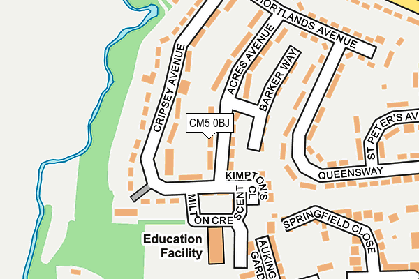 CM5 0BJ map - OS OpenMap – Local (Ordnance Survey)