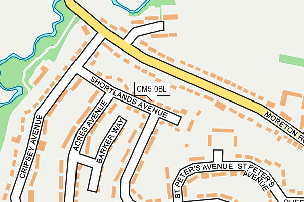 CM5 0BL map - OS OpenMap – Local (Ordnance Survey)