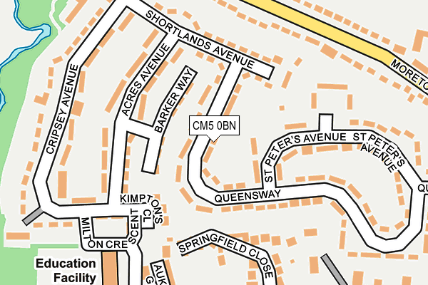 CM5 0BN map - OS OpenMap – Local (Ordnance Survey)