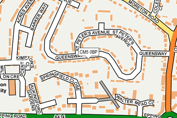 CM5 0BP map - OS OpenMap – Local (Ordnance Survey)