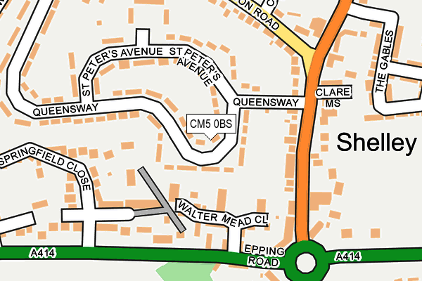 CM5 0BS map - OS OpenMap – Local (Ordnance Survey)