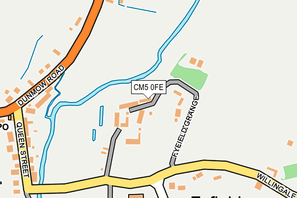 CM5 0FE map - OS OpenMap – Local (Ordnance Survey)