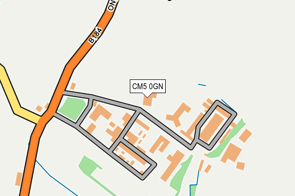 CM5 0GN map - OS OpenMap – Local (Ordnance Survey)