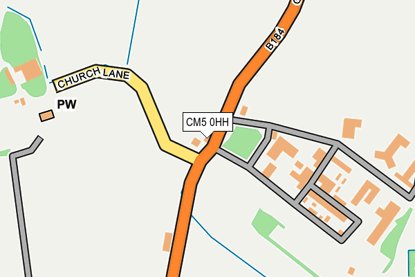 CM5 0HH map - OS OpenMap – Local (Ordnance Survey)