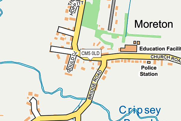 CM5 0LD map - OS OpenMap – Local (Ordnance Survey)
