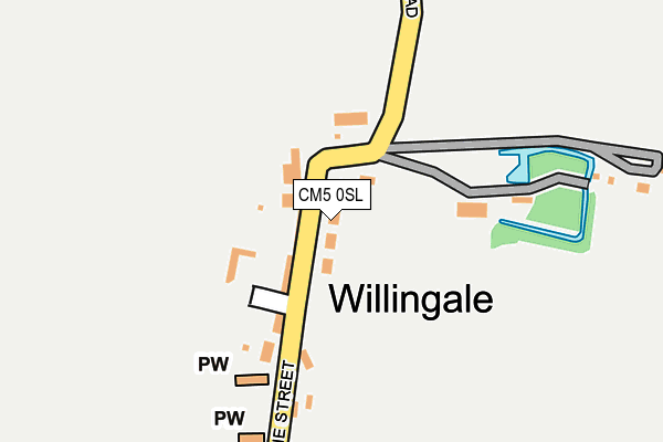 CM5 0SL map - OS OpenMap – Local (Ordnance Survey)