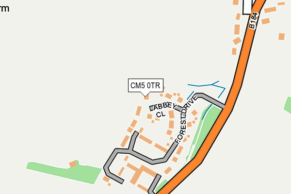 CM5 0TR map - OS OpenMap – Local (Ordnance Survey)