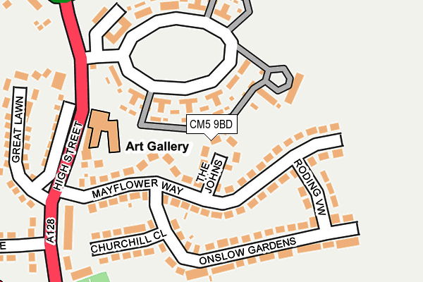 CM5 9BD map - OS OpenMap – Local (Ordnance Survey)