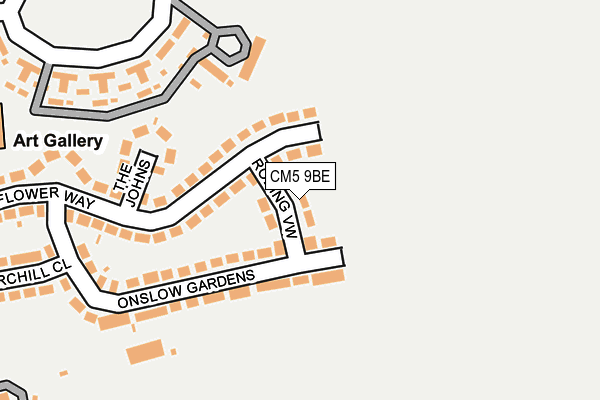 CM5 9BE map - OS OpenMap – Local (Ordnance Survey)