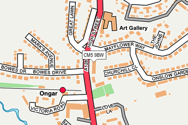 CM5 9BW map - OS OpenMap – Local (Ordnance Survey)