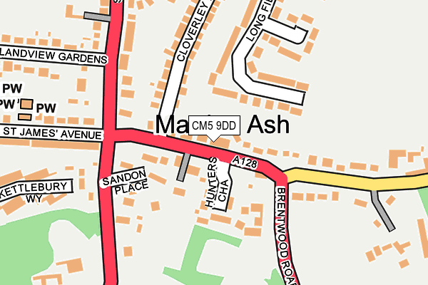 CM5 9DD map - OS OpenMap – Local (Ordnance Survey)