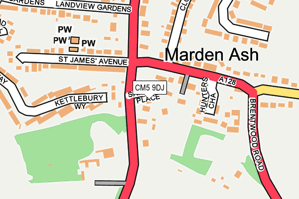 CM5 9DJ map - OS OpenMap – Local (Ordnance Survey)