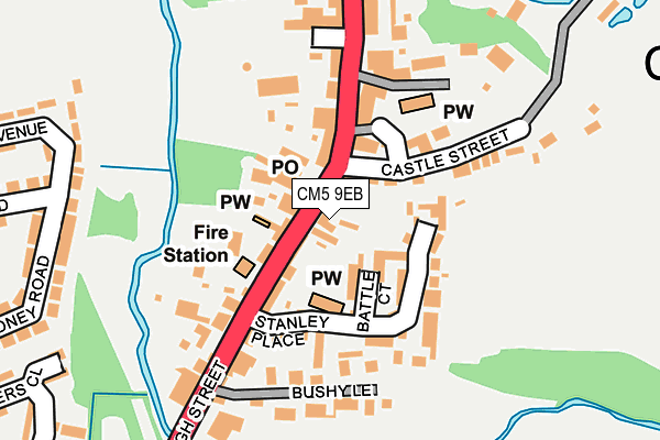 CM5 9EB map - OS OpenMap – Local (Ordnance Survey)