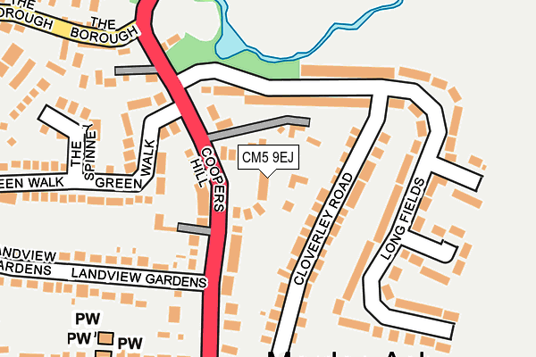CM5 9EJ map - OS OpenMap – Local (Ordnance Survey)