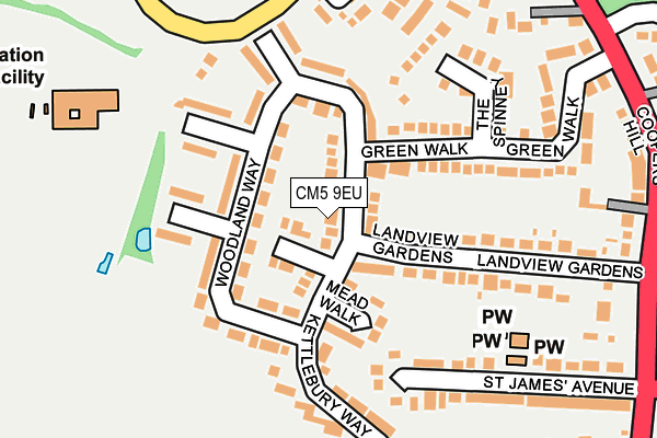 CM5 9EU map - OS OpenMap – Local (Ordnance Survey)