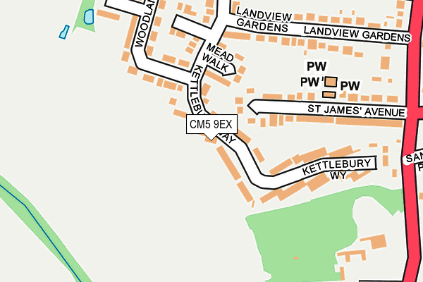 CM5 9EX map - OS OpenMap – Local (Ordnance Survey)