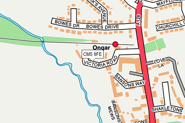 CM5 9FE map - OS OpenMap – Local (Ordnance Survey)