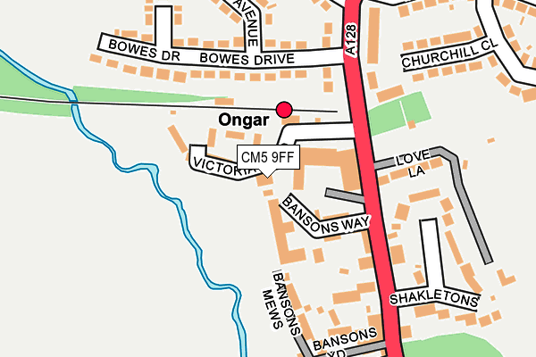 CM5 9FF map - OS OpenMap – Local (Ordnance Survey)