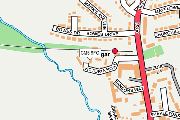 CM5 9FG map - OS OpenMap – Local (Ordnance Survey)