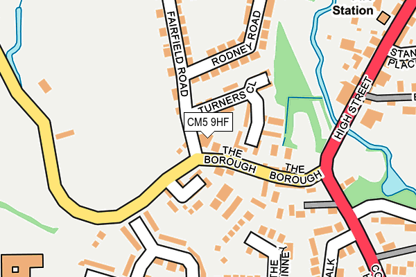 CM5 9HF map - OS OpenMap – Local (Ordnance Survey)