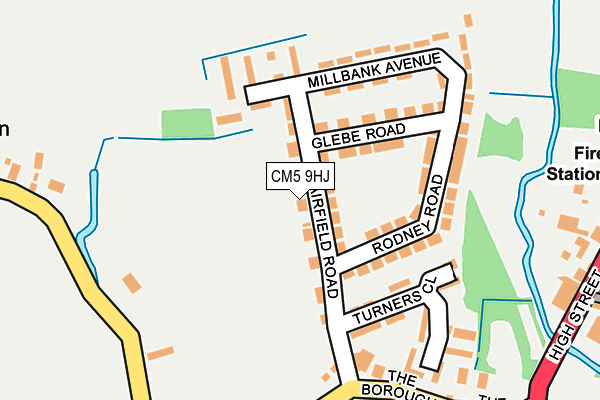 CM5 9HJ map - OS OpenMap – Local (Ordnance Survey)