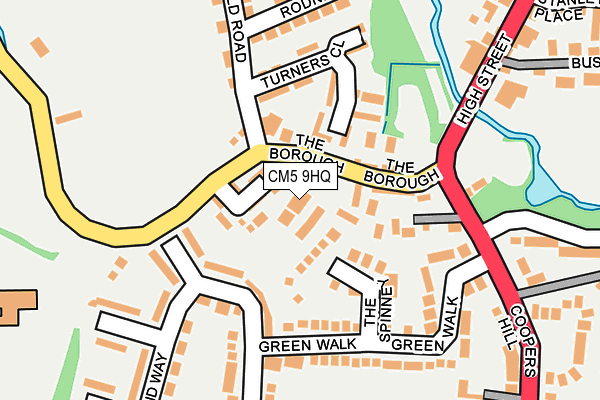 CM5 9HQ map - OS OpenMap – Local (Ordnance Survey)