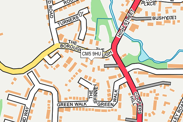 CM5 9HU map - OS OpenMap – Local (Ordnance Survey)