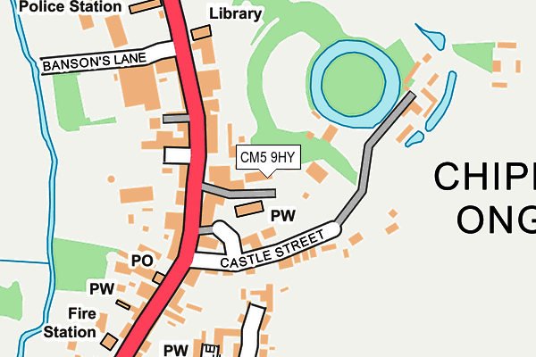 CM5 9HY map - OS OpenMap – Local (Ordnance Survey)