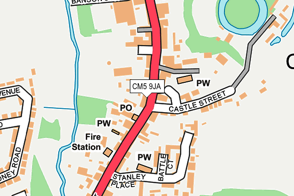 CM5 9JA map - OS OpenMap – Local (Ordnance Survey)