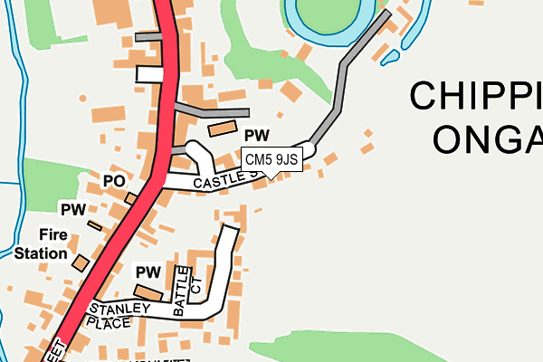 CM5 9JS map - OS OpenMap – Local (Ordnance Survey)