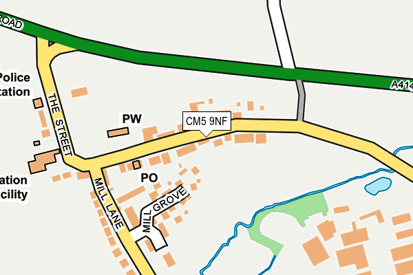 CM5 9NF map - OS OpenMap – Local (Ordnance Survey)