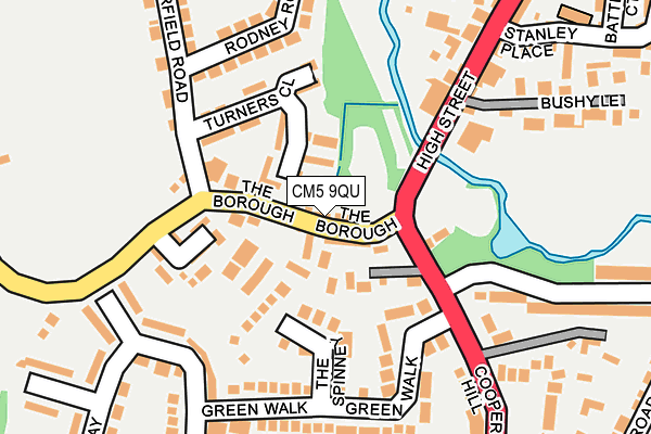 CM5 9QU map - OS OpenMap – Local (Ordnance Survey)