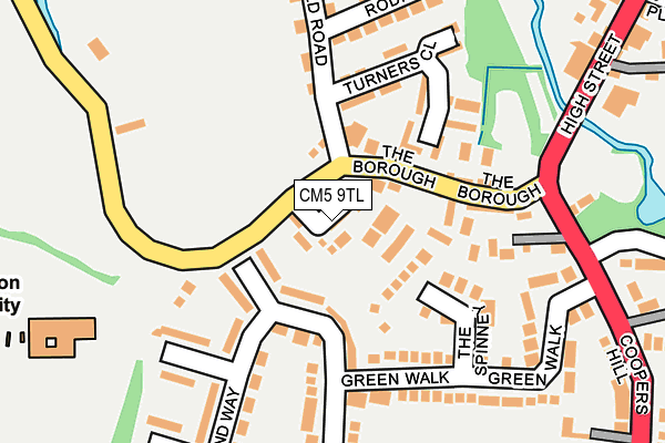 CM5 9TL map - OS OpenMap – Local (Ordnance Survey)