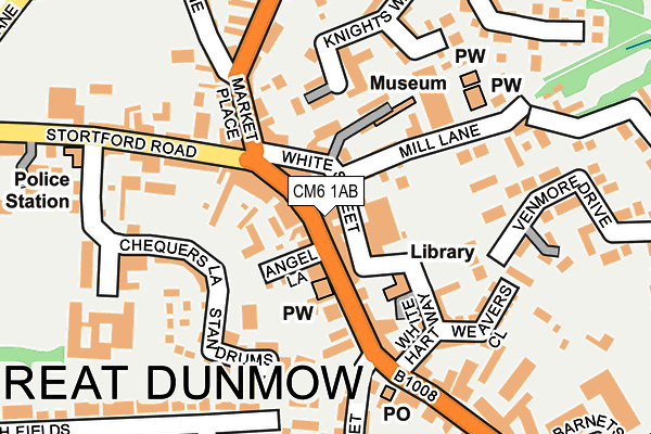 CM6 1AB map - OS OpenMap – Local (Ordnance Survey)