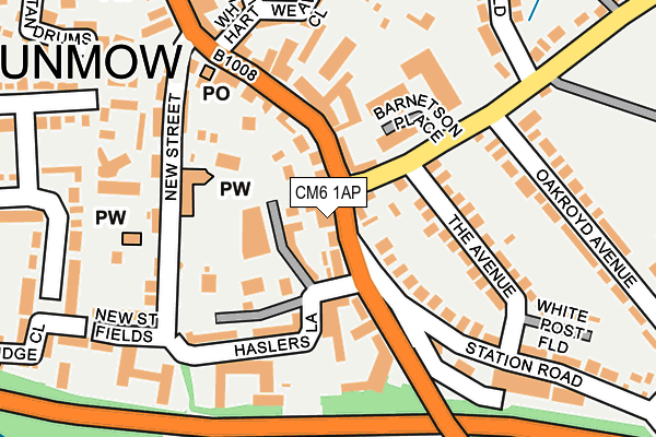 CM6 1AP map - OS OpenMap – Local (Ordnance Survey)