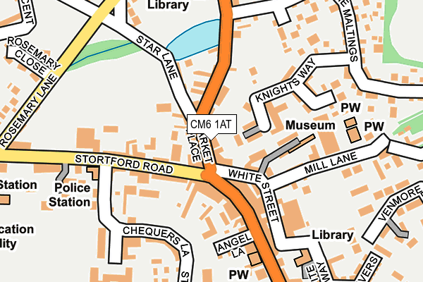 CM6 1AT map - OS OpenMap – Local (Ordnance Survey)