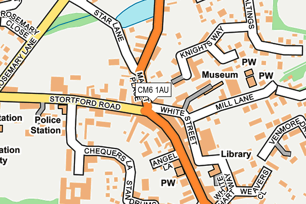 CM6 1AU map - OS OpenMap – Local (Ordnance Survey)