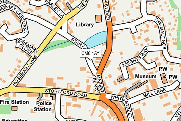 CM6 1AY map - OS OpenMap – Local (Ordnance Survey)