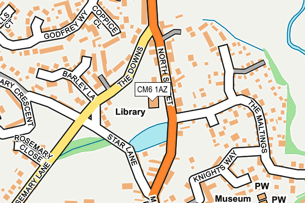 CM6 1AZ map - OS OpenMap – Local (Ordnance Survey)