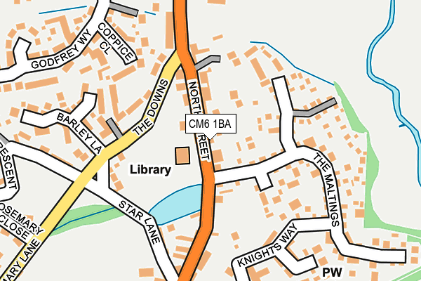 CM6 1BA map - OS OpenMap – Local (Ordnance Survey)