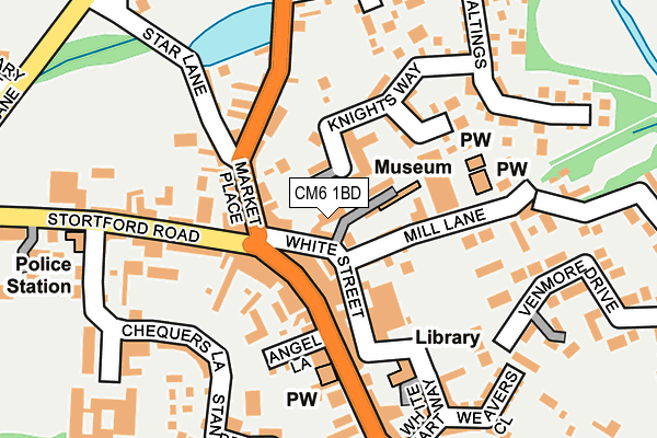 CM6 1BD map - OS OpenMap – Local (Ordnance Survey)