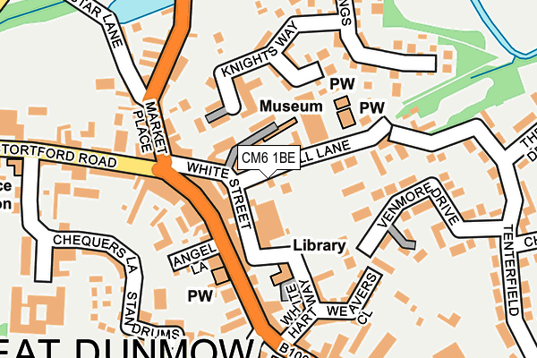 CM6 1BE map - OS OpenMap – Local (Ordnance Survey)