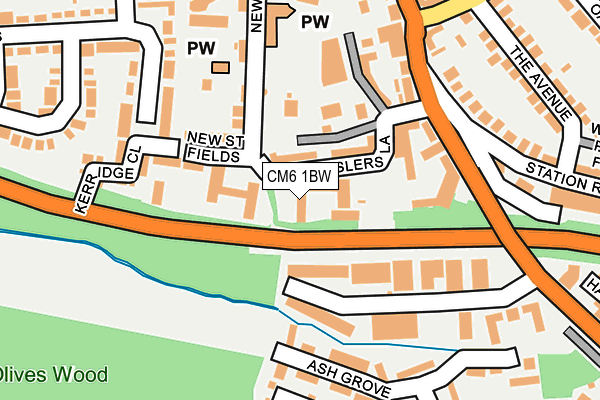 CM6 1BW map - OS OpenMap – Local (Ordnance Survey)