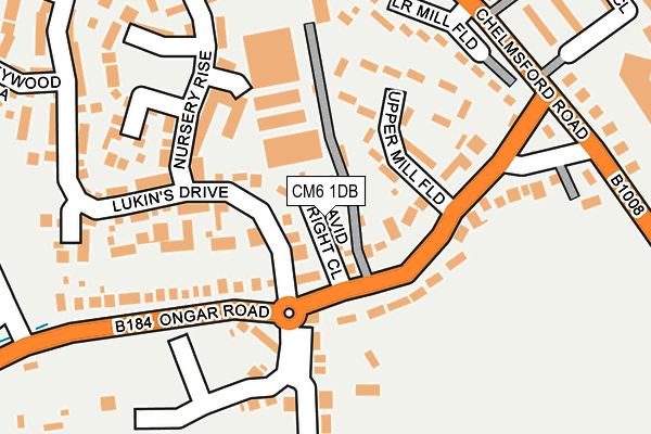 CM6 1DB map - OS OpenMap – Local (Ordnance Survey)
