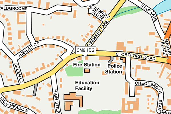 CM6 1DG map - OS OpenMap – Local (Ordnance Survey)