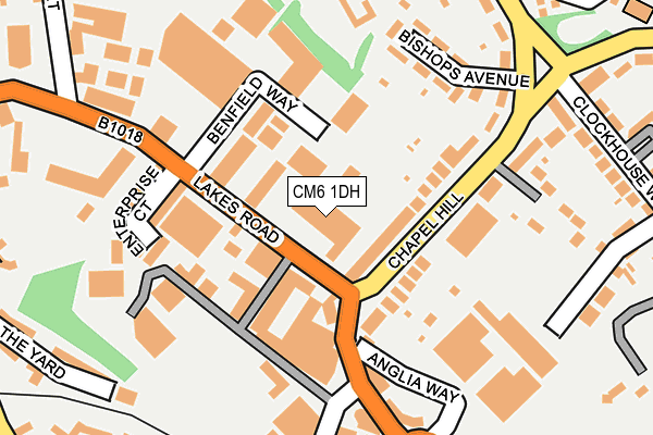 CM6 1DH map - OS OpenMap – Local (Ordnance Survey)