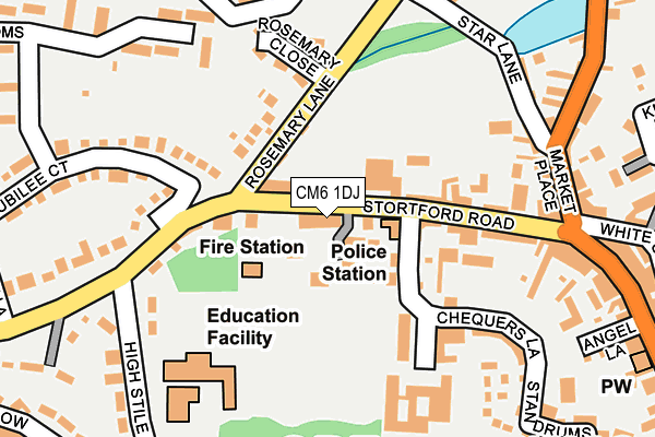 CM6 1DJ map - OS OpenMap – Local (Ordnance Survey)