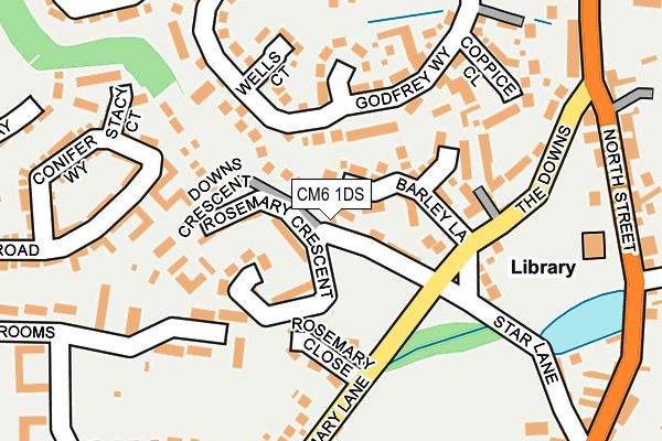CM6 1DS map - OS OpenMap – Local (Ordnance Survey)