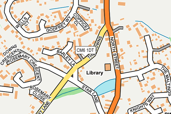 CM6 1DT map - OS OpenMap – Local (Ordnance Survey)