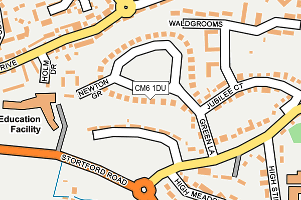 CM6 1DU map - OS OpenMap – Local (Ordnance Survey)